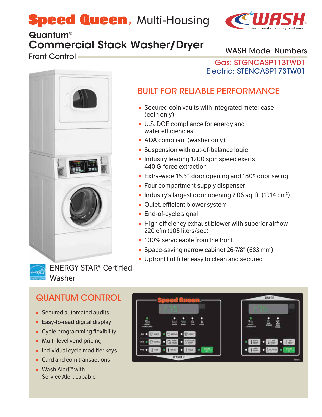 Quantum Washer and Dryer...with Quantum Control!